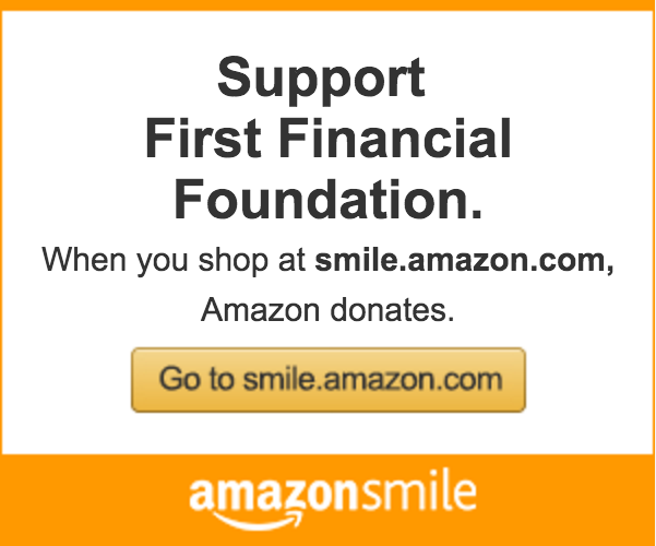 Amazon Smile Support First Financial Foundation badge